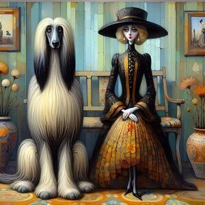 DIY Unfinished Diamond Painting Kit Afghan Hound Dog